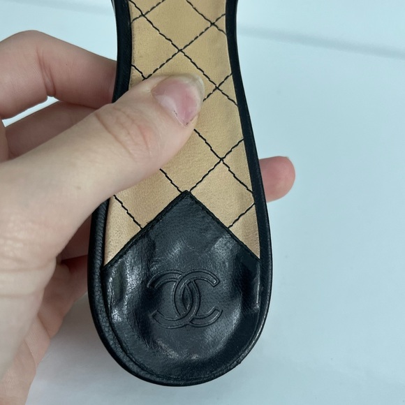 CHANEL Kitten heel slides. Sz 7.5 - Picture 8 of 9